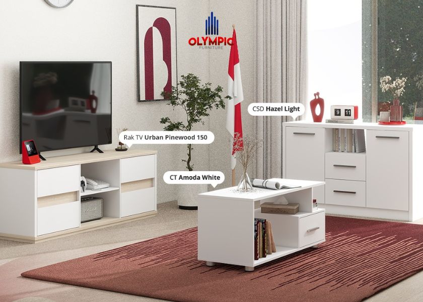 Set Furniture Olympic Putih Minimalis